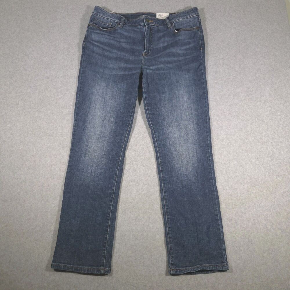 Cosmic Blue Love Jeans Womens Size 32 Blue Wash Stretch Straight Leg Denim Pants